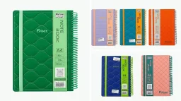 ديلي دفتر فيوتشر لاين KH-636 180 ورقة A4 - الرابية 20*27 سم Deli Future Line KH-636 Notebook 180 A4 Sheets - Al Rabia 20*27CM