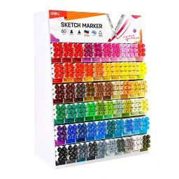 ديلي أقلام ماركر للرسم متعددة الألوان 70803 MK2 Deli Sketch Markers Multiple Colors 70803 MK2