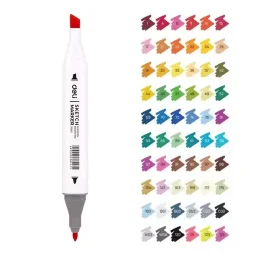 ديلي أقلام ماركر للرسم متعددة الألوان 70803 MK2 Deli Sketch Markers Multiple Colors 70803 MK2