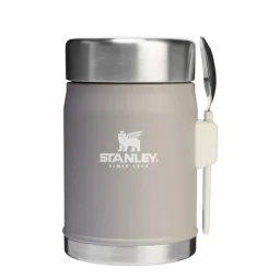 ستانلي حافظة طعام كلاسيك ليجنداري + سبورك 0.4 لتر / 14 أونصة – رمادي Stanley Classic Legendary Food Jar + Spork 0.4L / 14oz – Ash