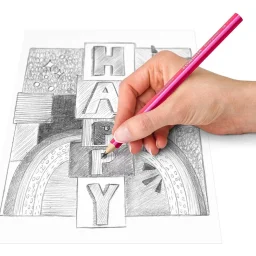 ستدلر Noris Jumbo 119P 2B Happy Trend قلم رصاص - وردي برتقالي STAEDTLER Noris Jumbo 119P 2B Happy Trend Pencil - Pink Orange