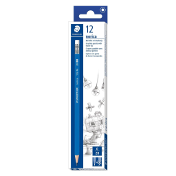 ستدلر 132 46-HB Norica قلم رصاص جرافيت - HB مع ممحاة عبوة من 12 قلم رصاص STAEDTLER 132 46-HB Norica Graphite Pencil - HB with Eraser Pack of 12 Pencils
