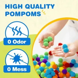 واي بلس Pom Pom Art طقم أشغال يدوية بتصاميم الحيوانات - CP240700 Y-Plus Pom Pom Art Box Animal Theme CP240700