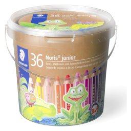 ستيدلر Noris junior Buddy طقم 36 قلم تلوين 3 في 1 - 140C36 STAEDTLER Buddy Box Of 36 Coloring Pencils 140C36