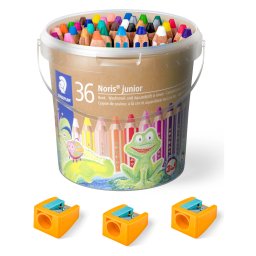 ستيدلر Noris junior Buddy طقم 36 قلم تلوين 3 في 1 - 140C36 STAEDTLER Buddy Box Of 36 Coloring Pencils 140C36