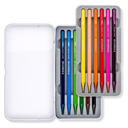 ستيدلر طقم 12 قلم ألوان مائية بدون خشب - 14610GM12 STAEDTLER Full Watercolour Pencils Design Journey 14610GM12