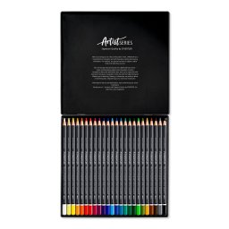 ستدلر Mars Lumograph Colour Aquarell أقلام تلوين مائية - 24 لون، علبة معدنية STAEDTLER Mars 104 024 Lumograph Color Aquarell pencils - 24 Colors - metal case
