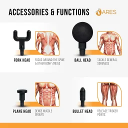 ارس جهاز مساج - اسود ARES Gun Massager - Black