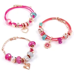 مجموعة أساور Halo Charms Think Pink من Make It Real Make It Real Halo Charms Bracelets Think Pink
