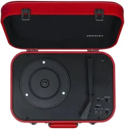 كروسلي Coupe مشغل أسطوانات بلوتوث – أحمر Crosley Coupe Bluetooth Turntable - Red