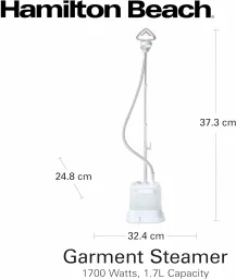 مكواة بخار الملابس من Hamilton Beach – 1700 واط Hamilton Beach GARMENT STEAMER 1700W