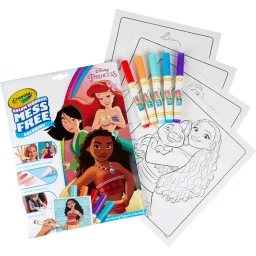 كرایولا – مجموعة تلوين Color Wonder لشخصيات أميرات ديزني، Foldalope مع 4 أقلام تلوين Crayola - Color Wonder Set Disney Princess Foldalope 4 Markers