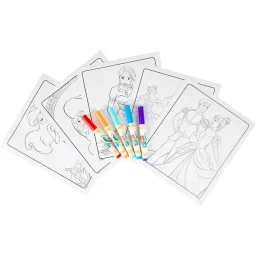 كرایولا – مجموعة تلوين Color Wonder لشخصيات أميرات ديزني، Foldalope مع 4 أقلام تلوين Crayola - Color Wonder Set Disney Princess Foldalope 4 Markers