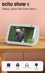 شاشة ذكية أمازون إيكو شو 5 الجيل الثالث مع أليكسا باللون الأبيض الجليدي Amazon Echo Show 5 3rd Gen Smart Display with Alexa - Glacier White