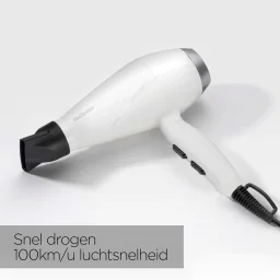 مجفف شعر من بابيليس مع إعدادين للحرارة والسرعة – 2000 واط، أبيض BABYLISS HAIR DRYER2 HEAT. SPEED SETTINGS 2000 WATT White
