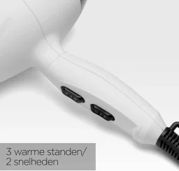 مجفف شعر من بابيليس مع إعدادين للحرارة والسرعة – 2000 واط، أبيض BABYLISS HAIR DRYER2 HEAT. SPEED SETTINGS 2000 WATT White