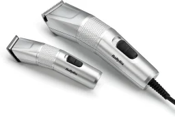 ماكينة حلاقة من بابيليس + مقص صغير مع درجات (1، 2، 3، 6، 8) سلكية BABYLISS CLIPPER  + MINI TRIMMERGRADES (1.2.3.6 &8) CORDED