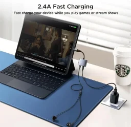 محول DAC من Lightning إلى 2× Lightning من جوي روم SY-L02 – 2 في 1 Joyroom SY-L02 Lightning to 2x Lightning DAC adapter 2in1