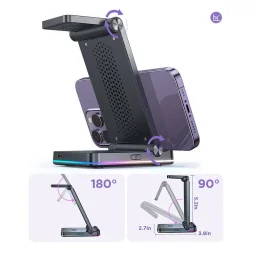 شاحن جوي روم لاسلكي قابل للطي 3 في 1 بقدرة 15 واط لسماعات AirPods وساعة آبل Joyroom 15W Foldable 3-in-1 AirPods, Apple Watch