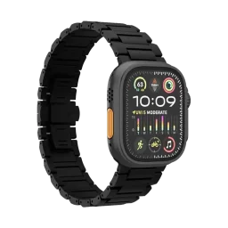 ليفلو – سوار ساعة آيريو تيتانيوم لساعة آبل 49/46 ملم – أسود Levelo Aerio Titanium Watch Strap for Apple Watch 49/46mm watch strap BLK