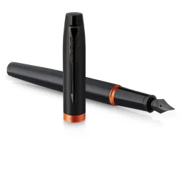 باركر قلم حبر IM اسود حلقة برتقالي 2172944 Parker IM Black Fountain Pen with Orange Ring 2172944