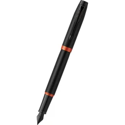 باركر قلم حبر IM اسود حلقة برتقالي 2172944 Parker IM Black Fountain Pen with Orange Ring 2172944