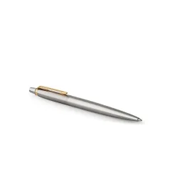 باركر قلم جاف جوترفضي مشبك ذهبي ستاندرد 1953182 Parker Jotter Standard Ballpoint Pen Silver with Gold Clip 1953182