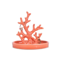 حامل خواتم بالفي – أريكيفي، باللون المرجاني، بورسلين Balvi Ring holder,Arrecife,coral,porcelain