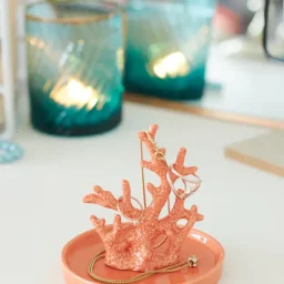 حامل خواتم بالفي – أريكيفي، باللون المرجاني، بورسلين Balvi Ring holder,Arrecife,coral,porcelain