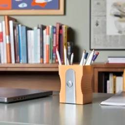 حامل أقلام بالفي – شاربنر، باللون البرتقالي، بلاستيك Balvi Pen holder,Sharpener,orange,plastic