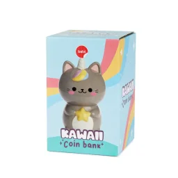 حصالة بالفي – كاوايي ستاري، باللون الرمادي، سيراميك Balvi Coin bank,Kawaii Starry,gray,ceramic