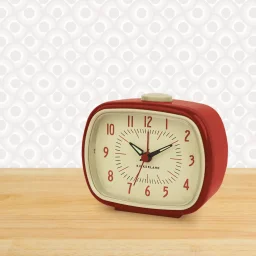 ساعة منبه ريترو – باللون الأحمر Kikkerland RETRO ALARM CLOCK RED