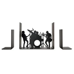دعامة كتب بالفي – ذا باند، باللون الأسود، معدن Balvi Bookend,The Band,black,metal