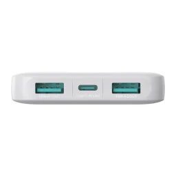 باور بانك جوي روم LED بقدرة 2.4 أمبير وسعة 10,000 مللي أمبير — الطراز JR-PBF12 — اللون الأبيض Joyroom 2.4A LED Power Bank 10000mAh JR-PBF12 - White