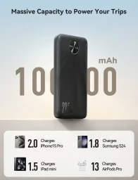 باور بانك جوي روم مع شحن سريع 22.5 واط ومؤشر LED — الطراز JR-PBF15 Joyroom 22.5W LED Fast Charging Power Bank JR-PBF15