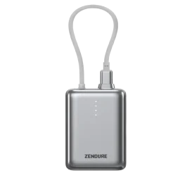 باور بانك زيندور SuperMini Pro بسعة 20,000 مللي أمبير وشحن سريع 30 واط — اللون الفضي Zendure SuperMini Pro 20,000 mAh Power Bank 30W - Silver