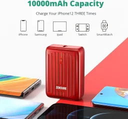 بطارية متنقلة زندور سوبرميني 10000 مللي أمبير 20 واط ZDSM10PD – أحمر Zendure Supermini-10000 mAh 20W ZDSM10PD - Red