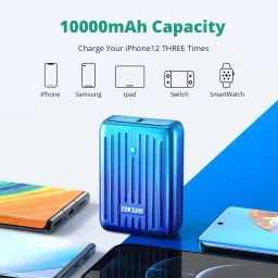 باور بانك زيندور SuperMini 20 بسعة 10,000 مللي أمبير — اللون الأزرق Zendure SuperMini 20 10000mAh Power Bank - Blue