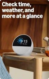 أمازون إيكو سبوت ساعة المنبه الذكية مع أليكسا - اللون الأبيض Amazon Echo Spot Smart Alarm Clock with Alexa - White