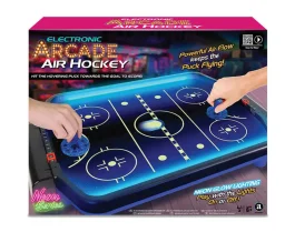 لعبة هوكي الهواء الإلكترونية من أمباسادور - سلسلة هايبر نيون Ambassador Electronic Arcade Air Hockey - Hyper Neon Series