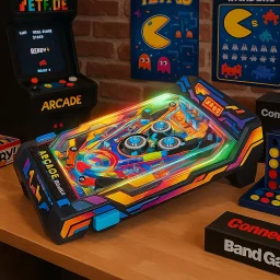 لعبة بينبول الإلكترونية من أمباسادور - سلسلة هايبر نيون Ambassador Electronic Arcade Pinball - Hyper Neon Series