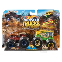 مجموعة شاحنات هوت ويلز مونستر تركس - قطعتان (مقياس 1:64) Hot Wheels Monster Trucks 1:64 Die-Cast 2-Pack Assortment