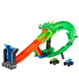 مجموعة لعب هدم التنين من هوت ويلز مونستر تراكس Hot Wheels Monster Trucks Dragon Demolition Playset