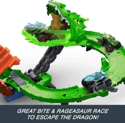 مجموعة لعب هدم التنين من هوت ويلز مونستر تراكس Hot Wheels Monster Trucks Dragon Demolition Playset
