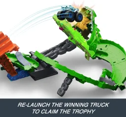 مجموعة لعب هدم التنين من هوت ويلز مونستر تراكس Hot Wheels Monster Trucks Dragon Demolition Playset