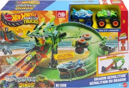 مجموعة لعب هدم التنين من هوت ويلز مونستر تراكس Hot Wheels Monster Trucks Dragon Demolition Playset