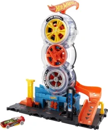 مجموعة ألعاب متجر الإطارات من هوت ويلز سيتي Hot Wheels City Tire Shop Playset