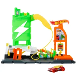مجموعة لعب مدينة هوت ويلز "محطة الوقود الفائقة" Hot Wheels City Super Fuel Station Playset