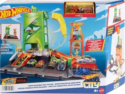 مجموعة لعب مدينة هوت ويلز "محطة الوقود الفائقة" Hot Wheels City Super Fuel Station Playset