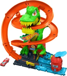 مجموعة لعب محطة إطفاء تي-ريكس من مدينة هوت ويلز Hot Wheels City T-Rex Fire Station Playset